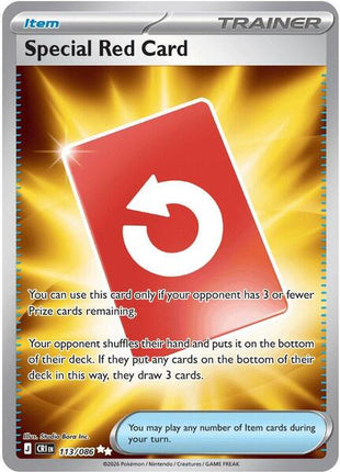 Special Red Card - 113/086 - ME04 Chaos Rising - Holofoil - Near Mint (NM)
