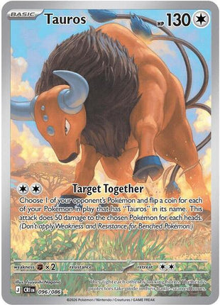 Tauros - 096/086 - ME04 Chaos Rising - Holofoil - Near Mint (NM)