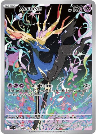 Xerneas - 091/086 - ME04 Chaos Rising - Holofoil - Near Mint (NM)