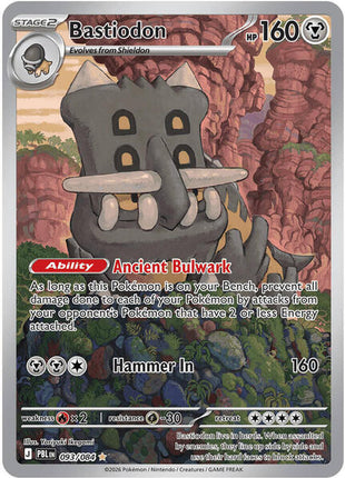 Bastiodon - 093/084 - ME05 Pitch Black - Holofoil - Near Mint (NM)