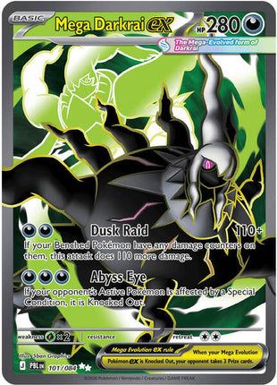 Mega Darkrai ex - 101/084 - ME05 Pitch Black - Holofoil - Near Mint (NM)