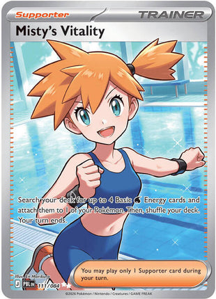 Misty's Vitality - 111/084 - ME05 Pitch Black - Holofoil - Near Mint (NM)