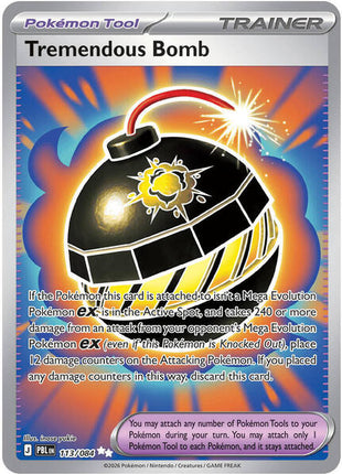Tremendous Bomb - 113/084 - ME05 Pitch Black - Holofoil - Near Mint (NM)