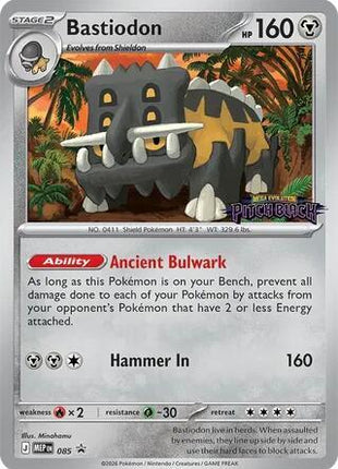 Bastiodon - 085 (Pitch Black Stamped) - ME Mega Evolution Promo - Holofoil - Near Mint (NM)