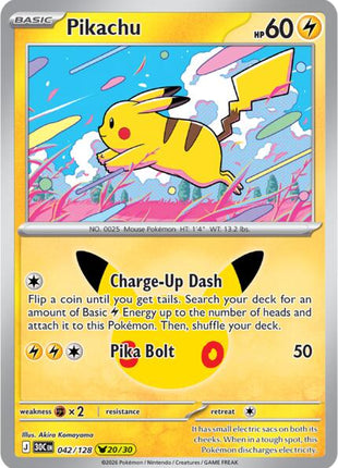 Pikachu - 042/128 - ME 30th Celebration - Holofoil - Near Mint (NM)