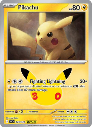 Pikachu - 049/128 - ME 30th Celebration - Holofoil - Near Mint (NM)