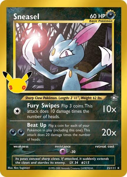 Sneasel - ME 30th Celebration Classic Collection - Holofoil - Near Mint (NM)