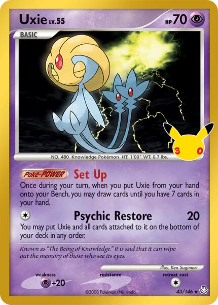 Uxie - ME 30th Celebration Classic Collection - Holofoil - Near Mint (NM)