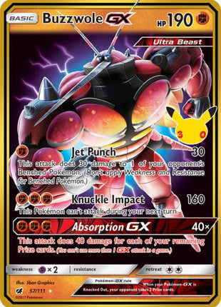 Buzzwole GX - ME 30th Celebration Classic Collection - Holofoil - Near Mint (NM)