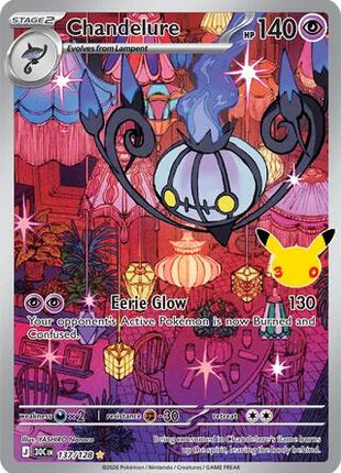 Chandelure - 137/128 - ME 30th Celebration - Holofoil - Near Mint (NM)