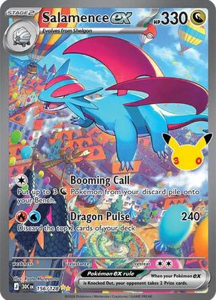 Salamence ex - 156/128 - ME 30th Celebration - Holofoil - Near Mint (NM)