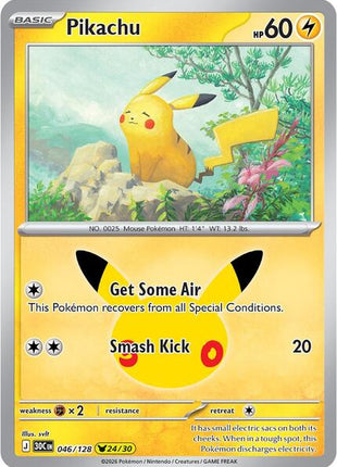 Pikachu - 046/128 - ME 30th Celebration - Holofoil - Near Mint (NM)
