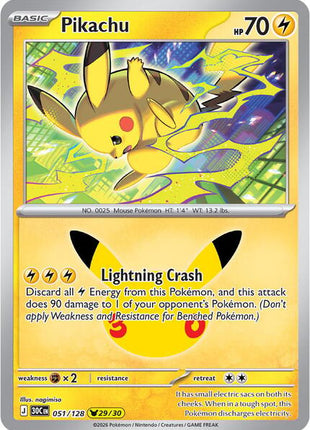 Pikachu - 051/128 - ME 30th Celebration - Holofoil - Near Mint (NM)
