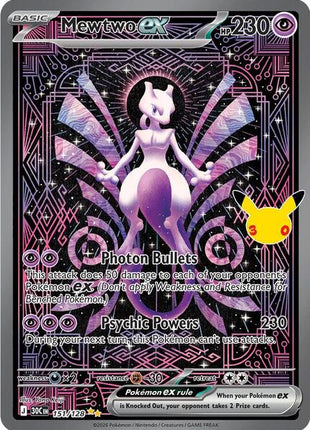 Mewtwo ex - 151/128 - ME 30th Celebration - Holofoil - Near Mint (NM)