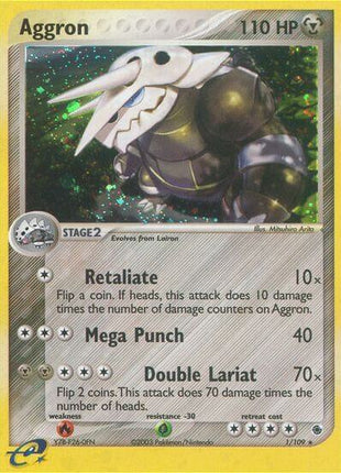 Aggron - Ruby and Sapphire - Holofoil - Damaged