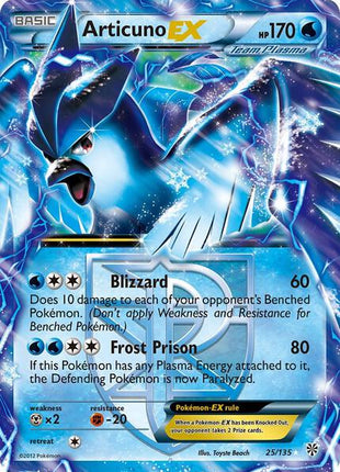 Articuno EX (Team Plasma) - Plasma Storm - Holofoil - Damaged