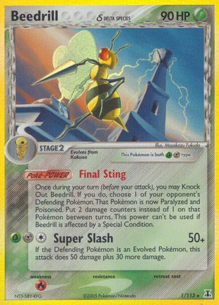 Beedrill (Delta Species) - EX Delta Species - Reverse Holofoil - Lightly Played (LP)