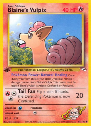Blaine's Vulpix - Gym Heroes - Unlimited - Lightly Played (LP)