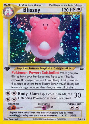 Blissey - Neo Revelation - Unlimited Holofoil - Damaged
