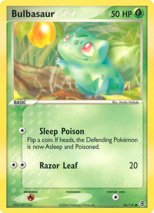 Bulbasaur - 054/112 - EX FireRed and LeafGreen - Reverse Holofoil - Lightly Played (LP)