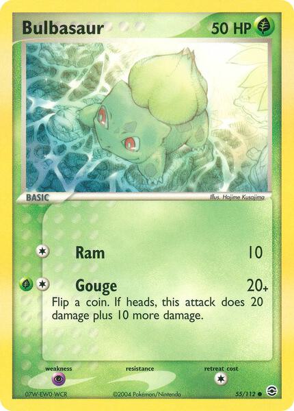 Bulbasaur - 055/112 - FireRed and LeafGreen - Near Mint (NM)