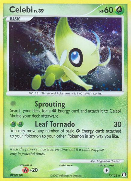 Celebi - Mysterious Treasures - Reverse Holofoil - Moderately Played (MP)