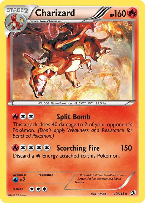Charizard - Legendary Treasures - Holofoil - Moderately Played (MP)