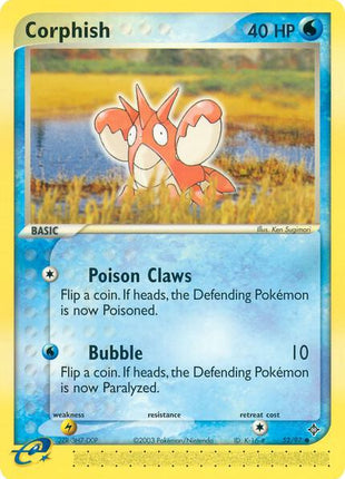 Corphish - 52/97 - Dragon - Reverse Holofoil - Moderately Played (MP)