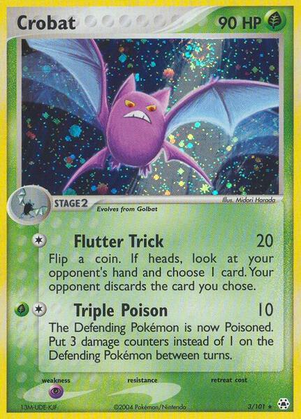 Crobat - Hidden Legends - Reverse Holofoil - Damaged