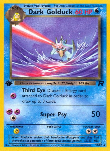 Dark Golduck - Team Rocket - 1st Edition - Moderately Played (MP)
