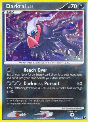 Darkrai (3) - Great Encounters - Reverse Holofoil - Lightly Played (LP)