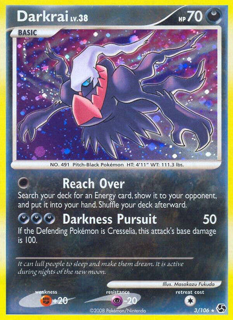 Darkrai (3) - Great Encounters - Reverse Holofoil - Lightly Played (LP)