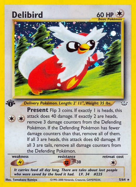 Delibird - Neo Revelation - Unlimited Holofoil - Heavily Played (HP)