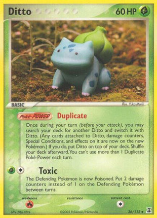 Ditto (Bulbasaur) - EX Delta Species - Moderately Played (MP)