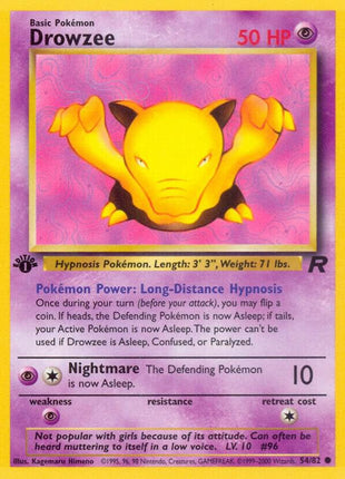 Drowzee - Team Rocket - 1st Edition - Near Mint (NM)