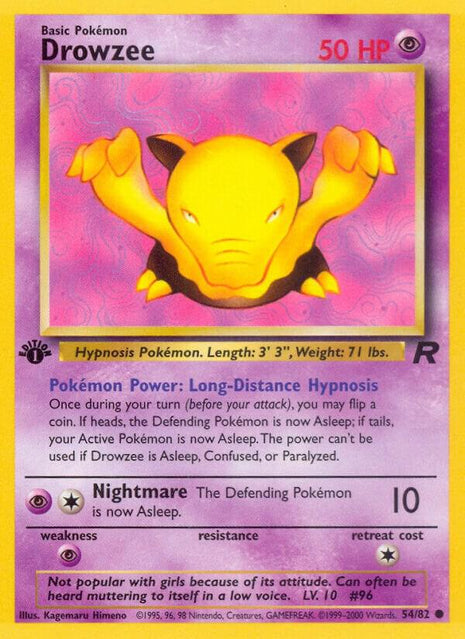 Drowzee - Team Rocket - 1st Edition - Near Mint (NM)