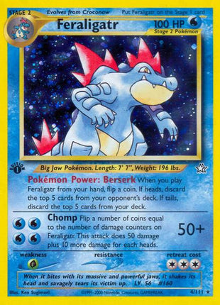 Feraligatr (4) - Neo Genesis - Unlimited Holofoil - Moderately Played (MP)