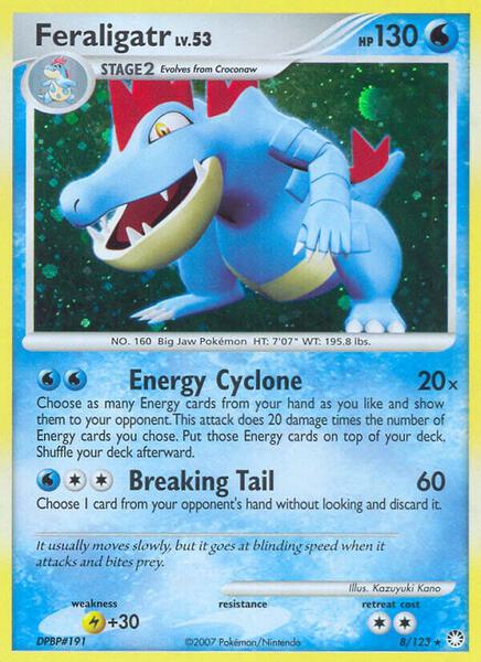 Feraligatr - Mysterious Treasures - Holofoil - Heavily Played (HP)