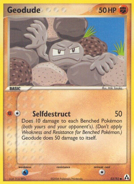 Geodude - Legend Maker - Reverse Holofoil - Moderately Played (MP)
