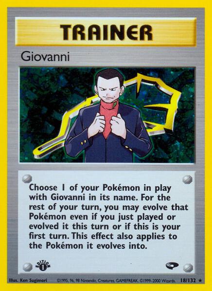 Giovanni (18) - Gym Challenge - 1st Edition Holofoil - Lightly Played (LP)