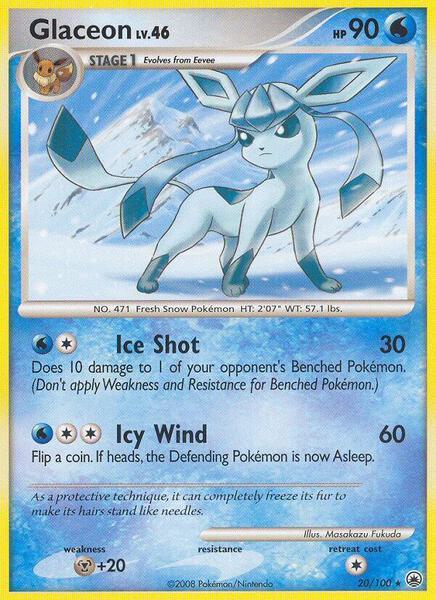 Glaceon (20) - Majestic Dawn - Moderately Played (MP)