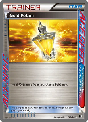 Gold Potion - Boundaries Crossed - Holofoil - Heavily Played (HP)