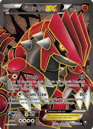Groudon EX (106 Full Art) - Dark Explorers - Holofoil - Lightly Played (LP)