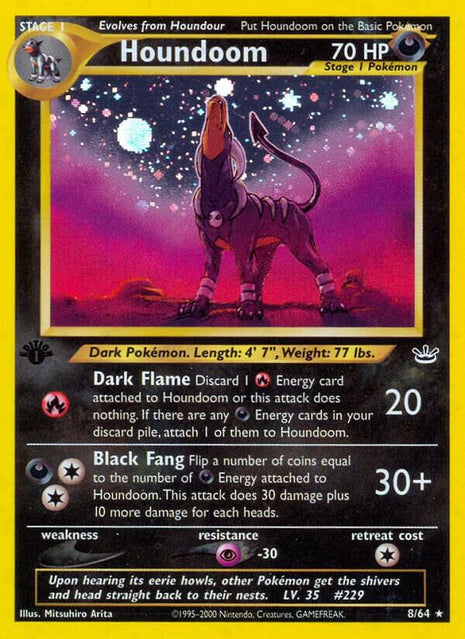 Houndoom - Neo Revelation - Unlimited Holofoil - Damaged