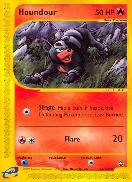 Houndour (86) - Aquapolis - Near Mint (NM)