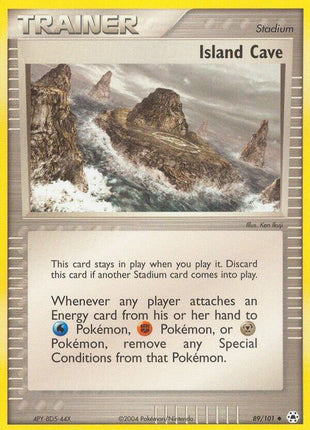 Island Cave - Hidden Legends - Reverse Holofoil - Moderately Played (MP)