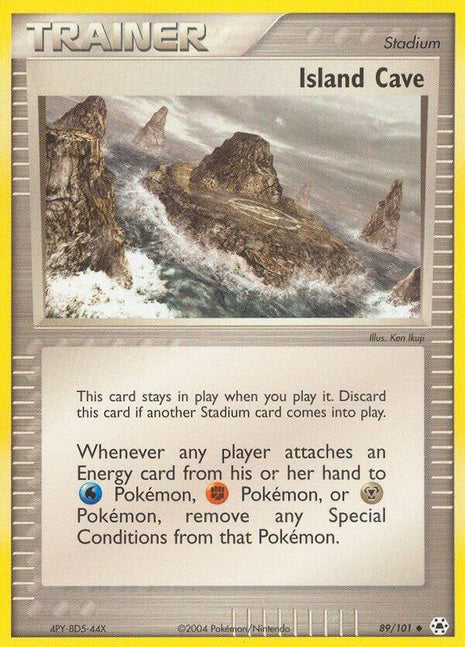 Island Cave - Hidden Legends - Reverse Holofoil - Moderately Played (MP)