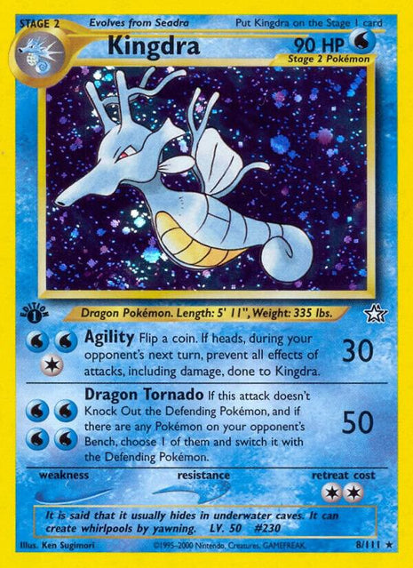 Kingdra - Neo Genesis - Unlimited Holofoil - Moderately Played (MP)