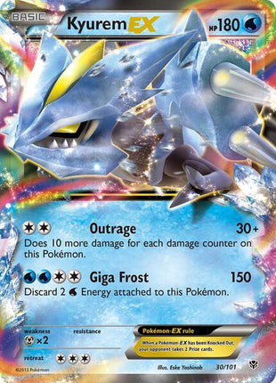 Kyurem EX - Plasma Blast - Holofoil - Heavily Played (HP)