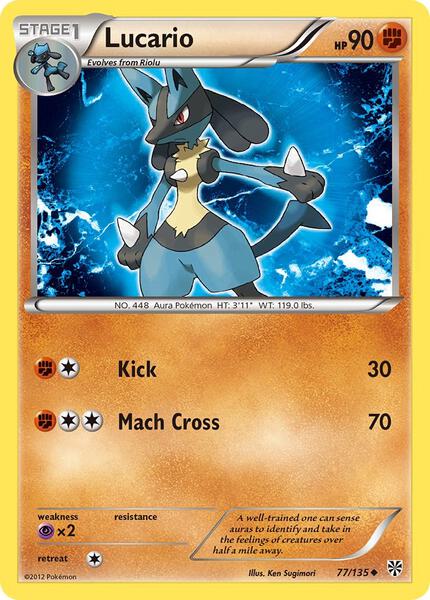 Lucario (77) - Plasma Storm - Reverse Holofoil - Lightly Played (LP)